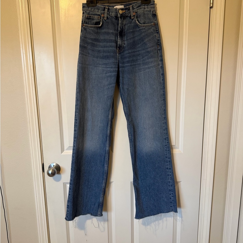 Zara Blue Flare Women's Jeans